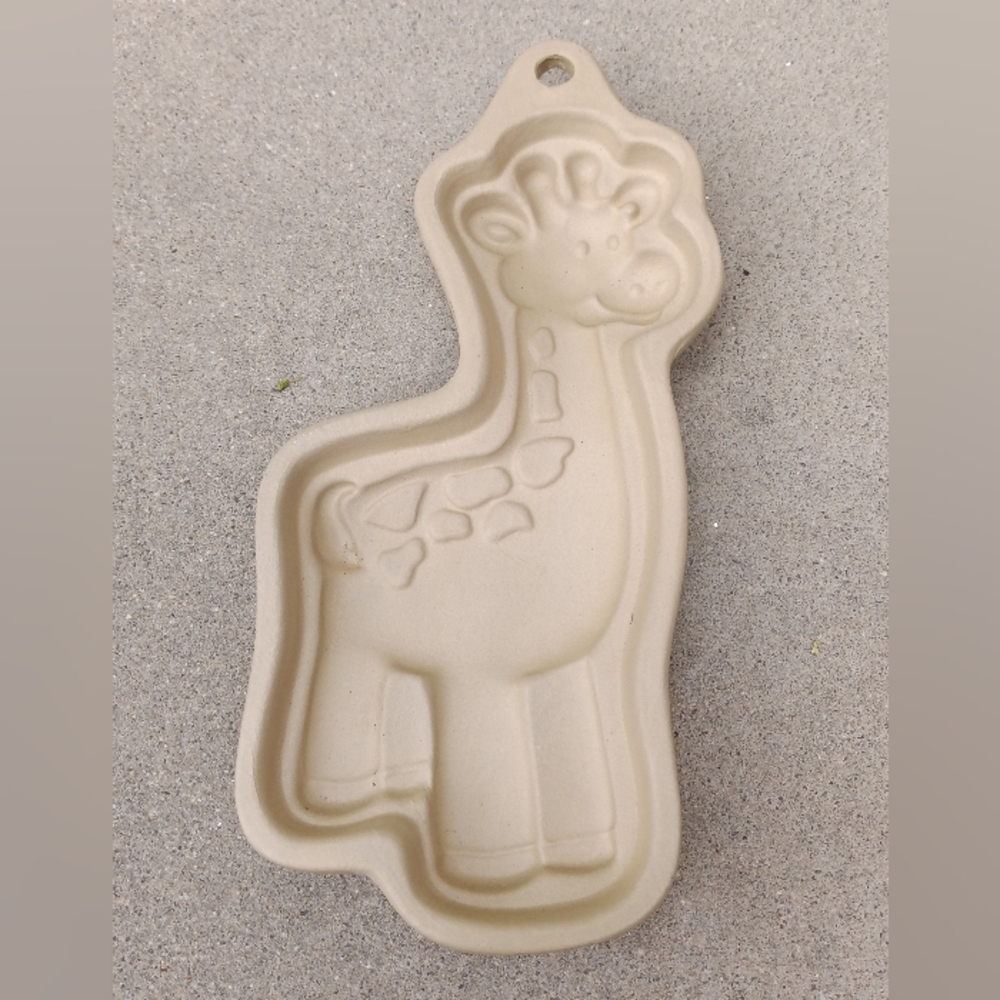 Giraffe Stoneware Cookie Mold Or Wall Decor Vintage 90s